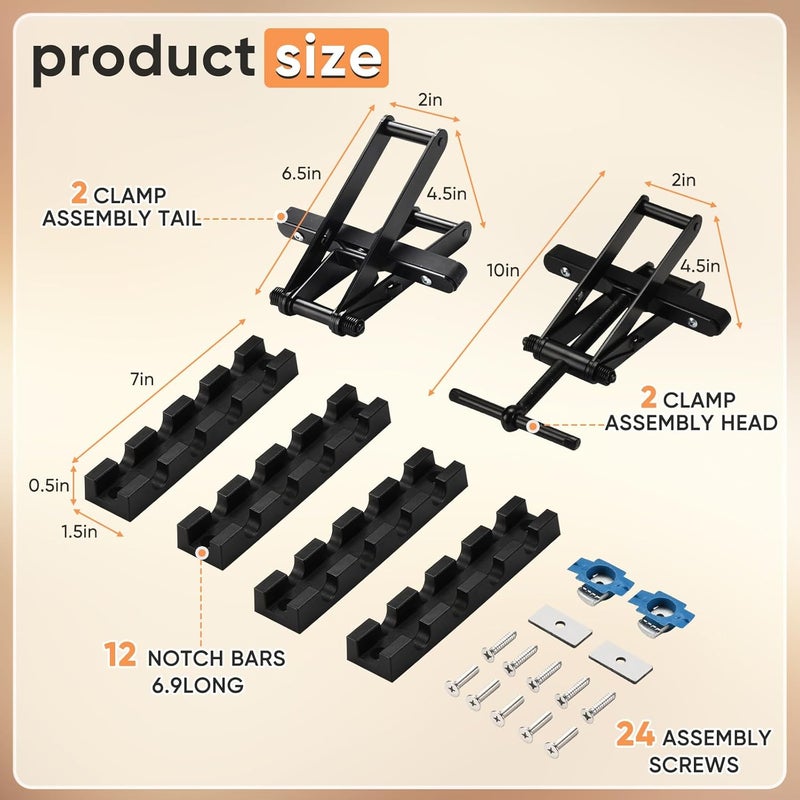 GADFISH Panel Clamps Woodworking, Panel Clamp, 2 Pack of 4 Way Pressure Clamps, Compatible with Two Mounting Methods, Suitable for Bonding Tabletops, Shelves, and Laminate Surfaces(2pc) - Image 2